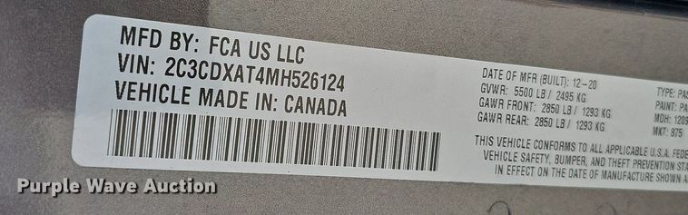 image for item NT9964 2021 Dodge Charger Police