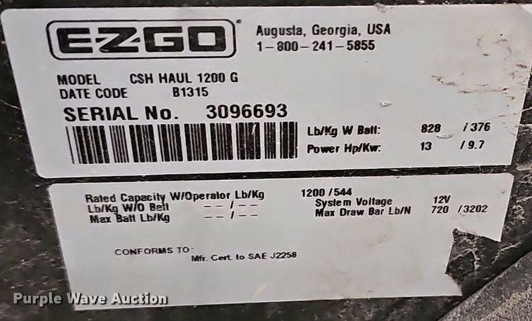 image for item NT9970 Cushman Club Car  golf cart