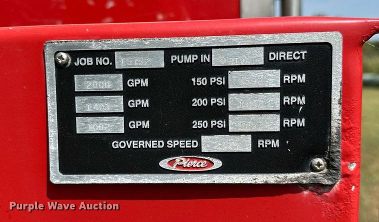 image for item OC9150 2004 Pierce Dash  Quint fire truck