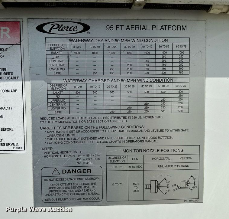 image for item OC9150 2004 Pierce Dash  Quint fire truck