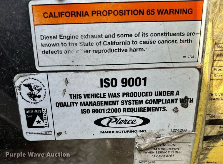 image for item OC9150 2004 Pierce Dash  Quint fire truck