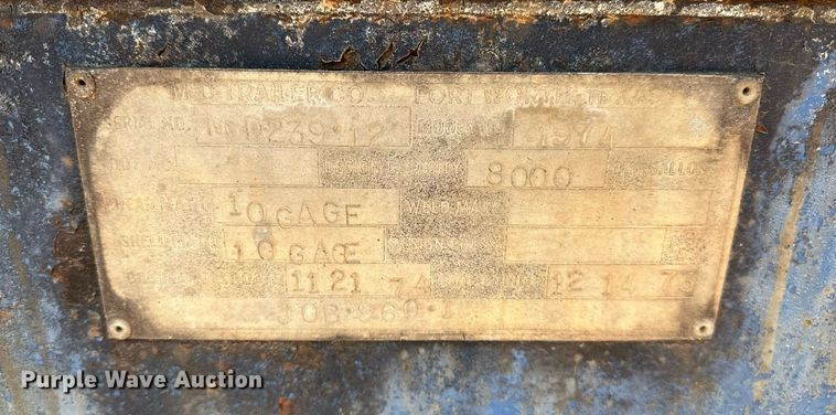 image for item OC9191 1973 MD Trailer Co. tank trailer