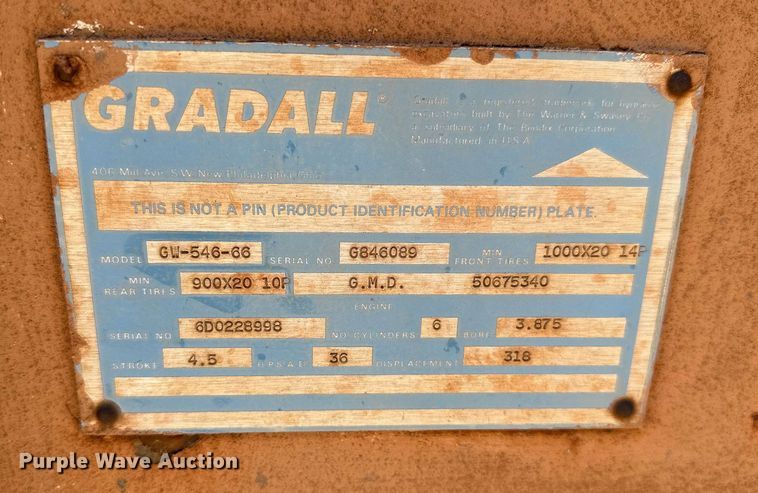 image for item OC9194 Gradall  G-660 wheeled excavator