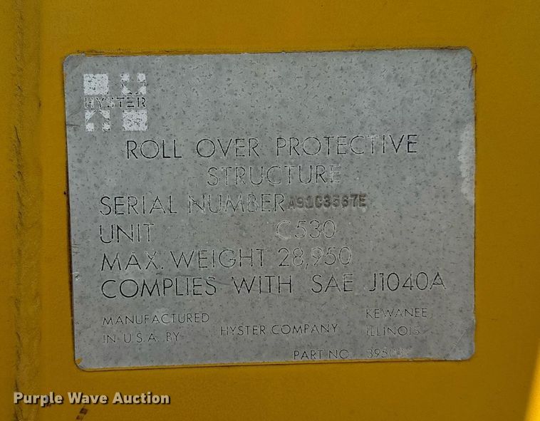 image for item OC9196 Hyster C530A pneumatic roller