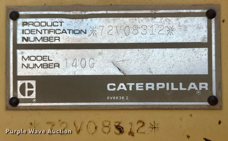 image for item OC9364 1985 Caterpillar 140G  motor grader