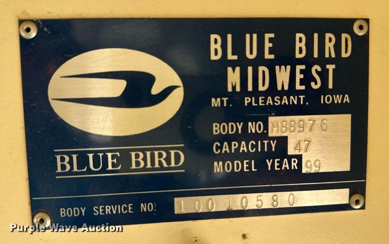 image for item OC9426 1999 Blue Bird  school bus