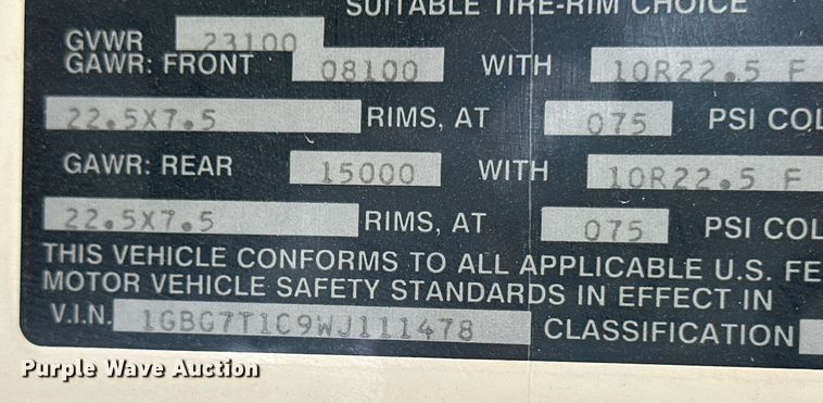 image for item OC9427 1999 Blue Bird  school bus