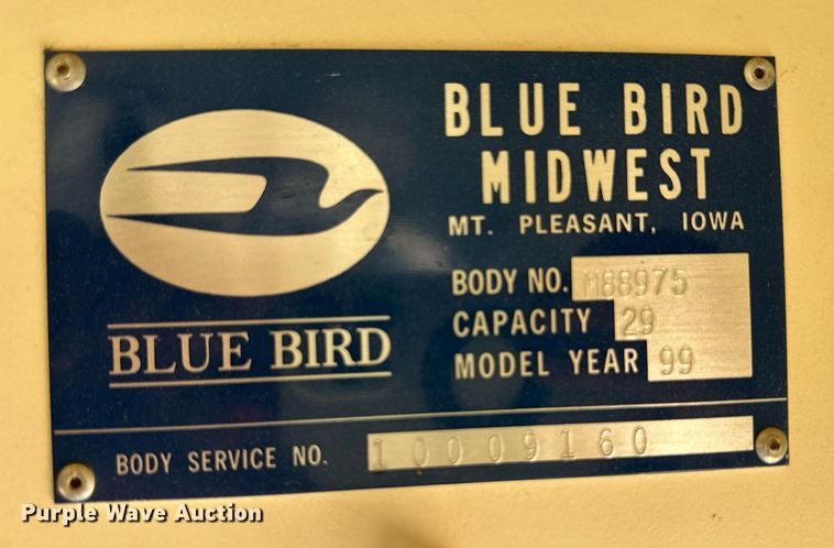 image for item OC9427 1999 Blue Bird  school bus