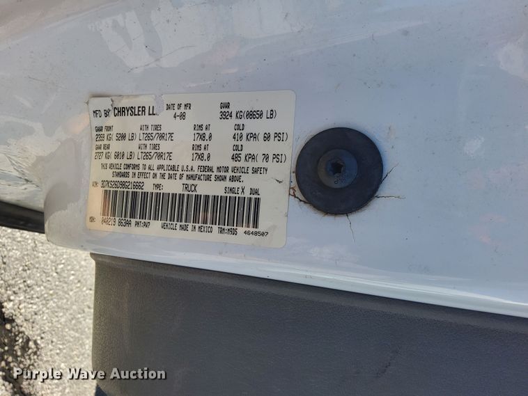 image for item OG9303 2008 Dodge Ram 2500 SLT pickup truck