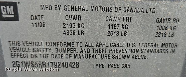 image for item OG9313 2007 Chevrolet Impala Police Cruiser 