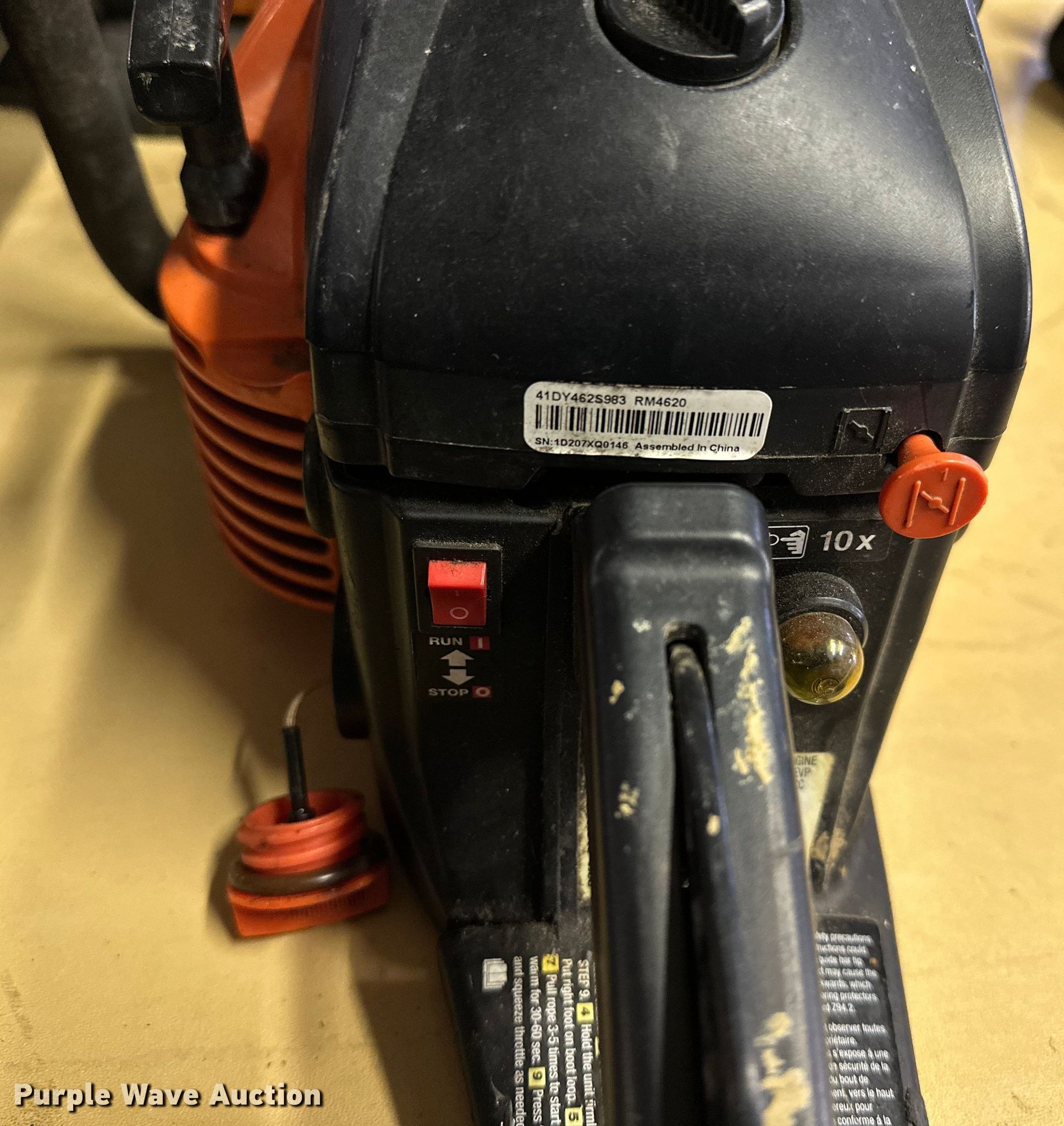 Remington Outlaw RM4620 chainsaw in Tulsa, OK Item MH9023 sold