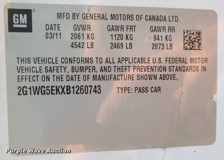 image for item DI3012 2011 Chevrolet Impala LT