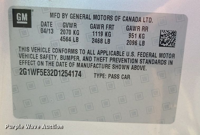 image for item DI3014 2013 Chevrolet Impala