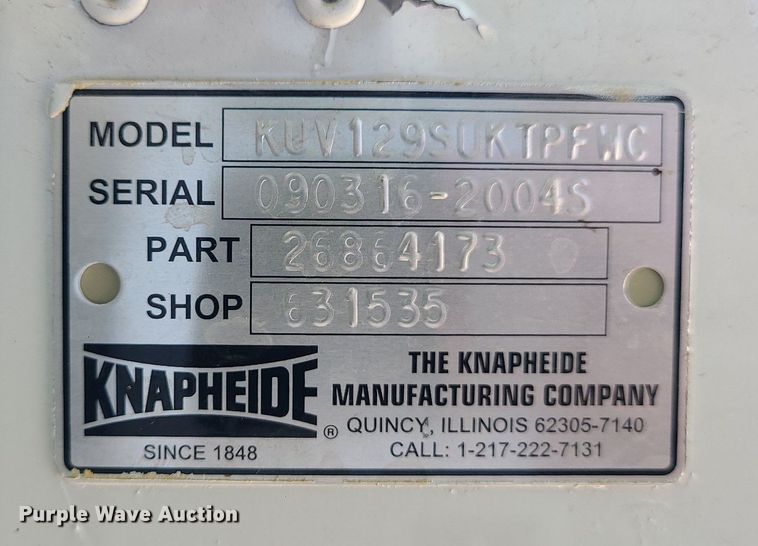 image for item DI3016 Knapheide KUV129SUKTPFWC  utility bed