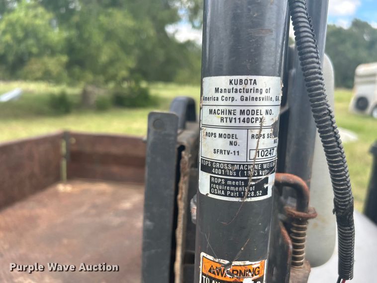 image for item DI7975 2009 Kubota RTV1140CPX  utility vehicle