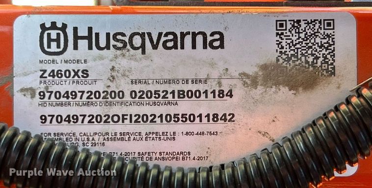 image for item DJ6256 Husqvarna Z460XS  ZTR lawn mower