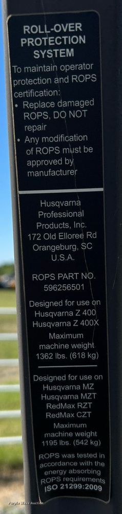 image for item DJ6257 Husqvarna Z460  ZTR lawn mower