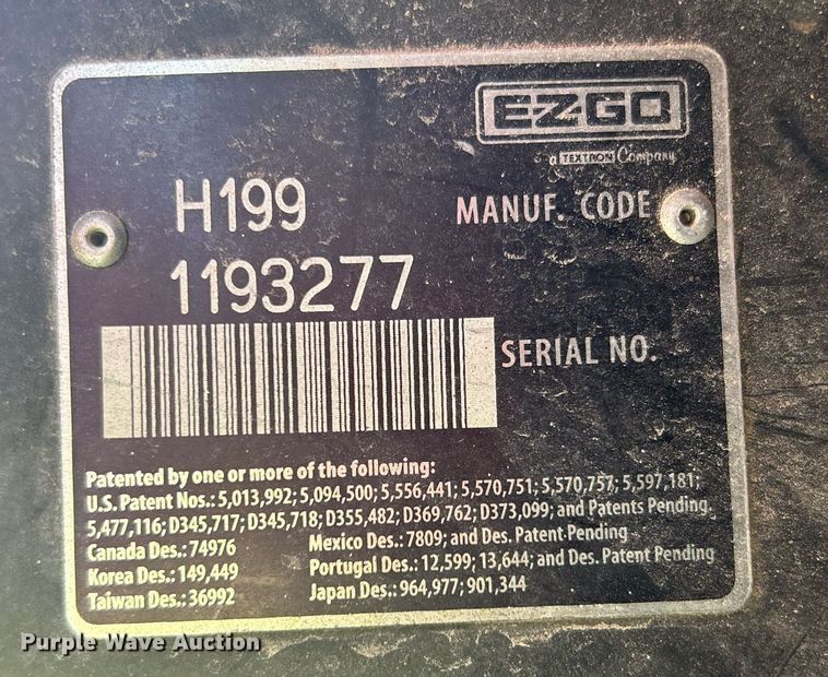 image for item DJ6260 EZ GO  golf cart