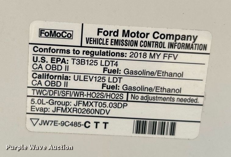 image for item DJ6271 2018 Ford F150 XL  SuperCrew pickup truck