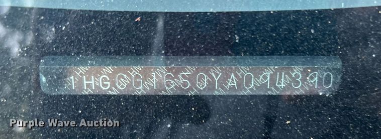 image for item DJ6279 2000 Honda Accord