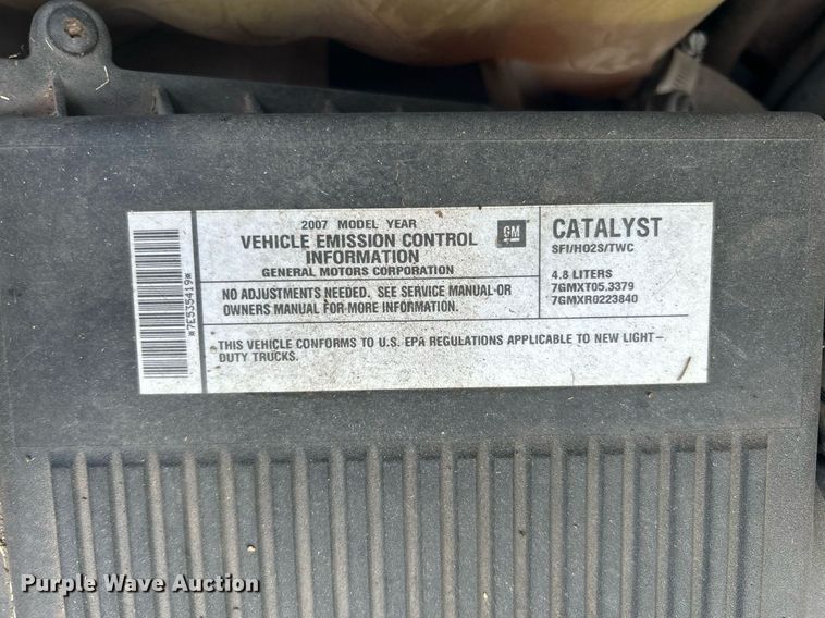 image for item DJ6281 2007 Chevrolet Silverado 1500  pickup truck