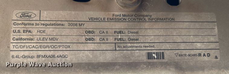 image for item DJ6285 2008 Ford F250 Super Duty Lariat King Ranch  Crew Cab pickup truck