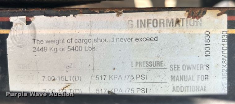 image for item DJ6292 2008 Lamar  utility trailer