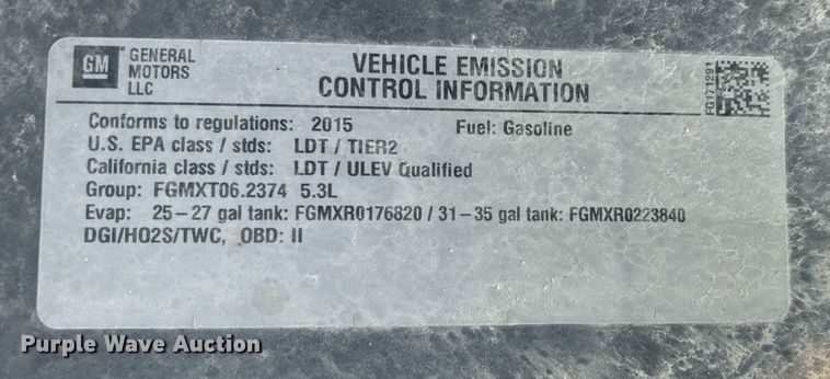 image for item DJ6295 2015 Chevrolet Silverado 1500  Crew Cab pickup truck