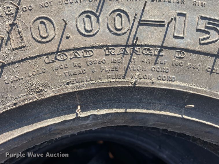 image for item DK2495 (4) 10.00-15FI tires