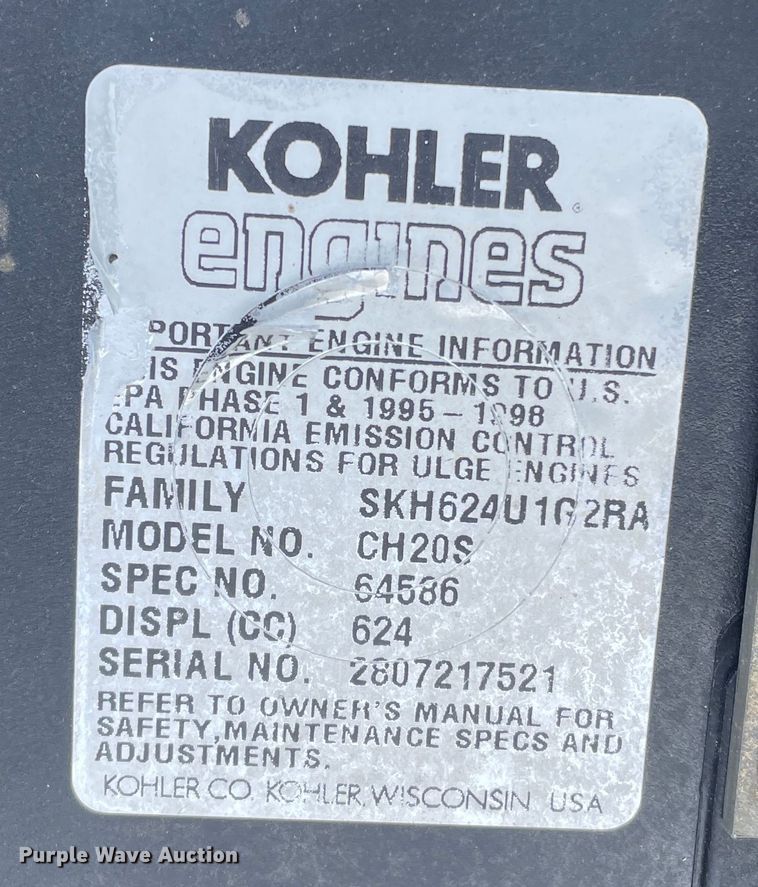 image for item DK2496 John Deere F620 ZTrak  ZTR lawn mower