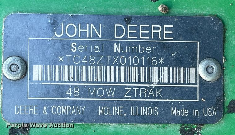 image for item DK2496 John Deere F620 ZTrak  ZTR lawn mower