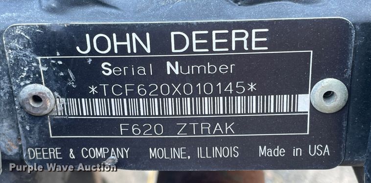 image for item DK2496 John Deere F620 ZTrak  ZTR lawn mower