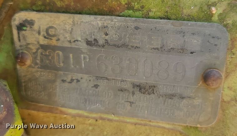 image for item DK4033 1958 John Deere 630  tractor