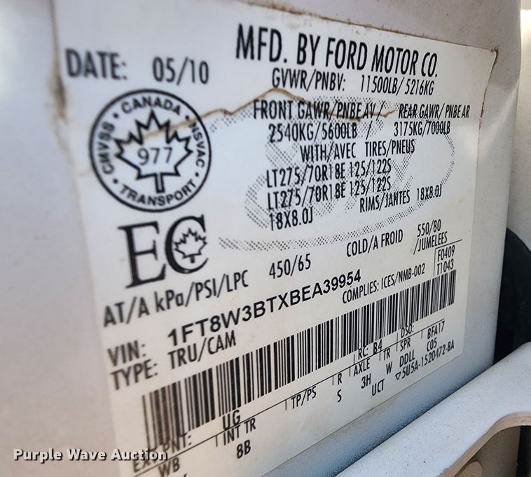 image for item DK6513 2011 Ford F350 Super Duty  Crew Cab pickup truck