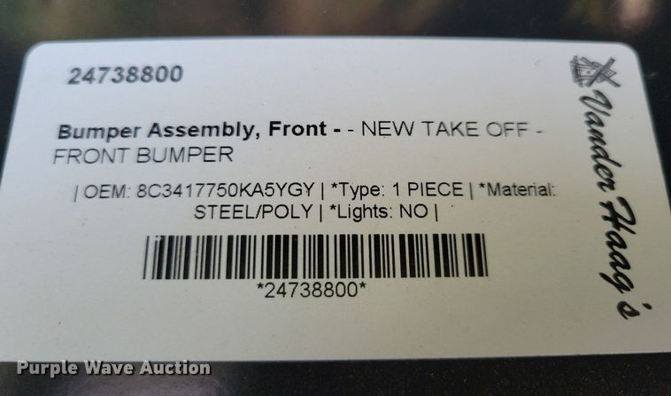 image for item DN4083 (2) Ford front bumpers