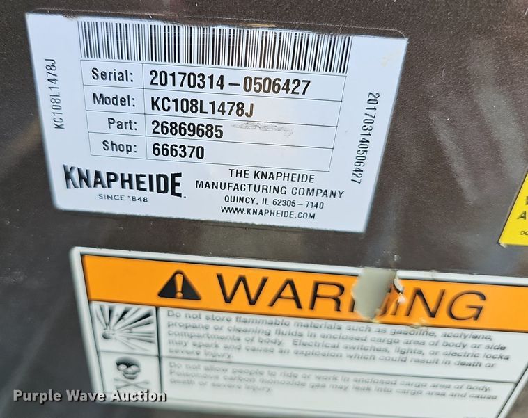 image for item DN8676 Knapheide KC108L1478J  utility bed