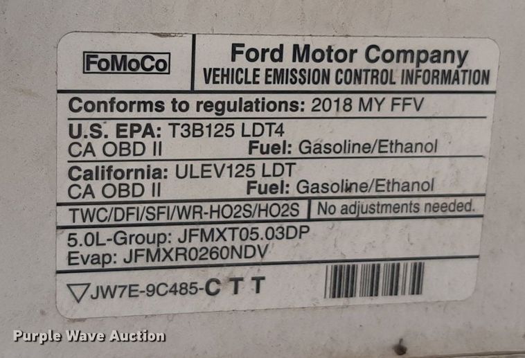 image for item DO3079 2018 Ford F150  SuperCrew pickup truck