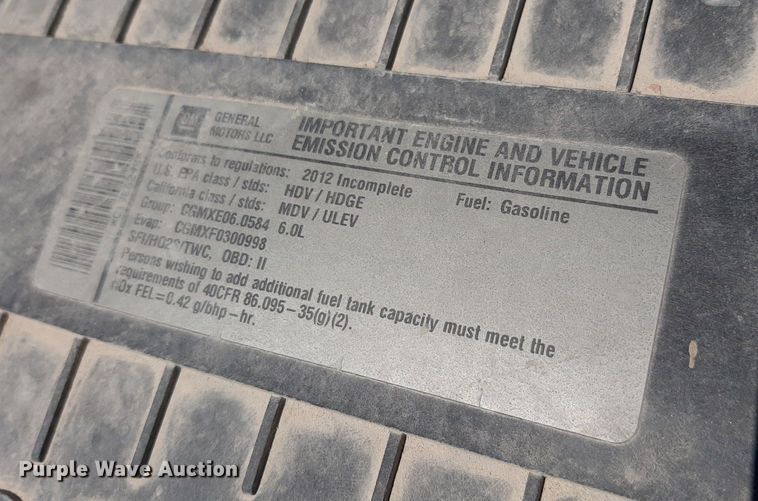 image for item DO3084 2012 GMC G3500  box truck