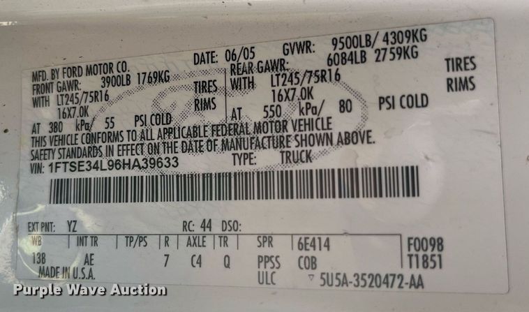 image for item DP2050 2006 Ford E350 Super Duty  armored van