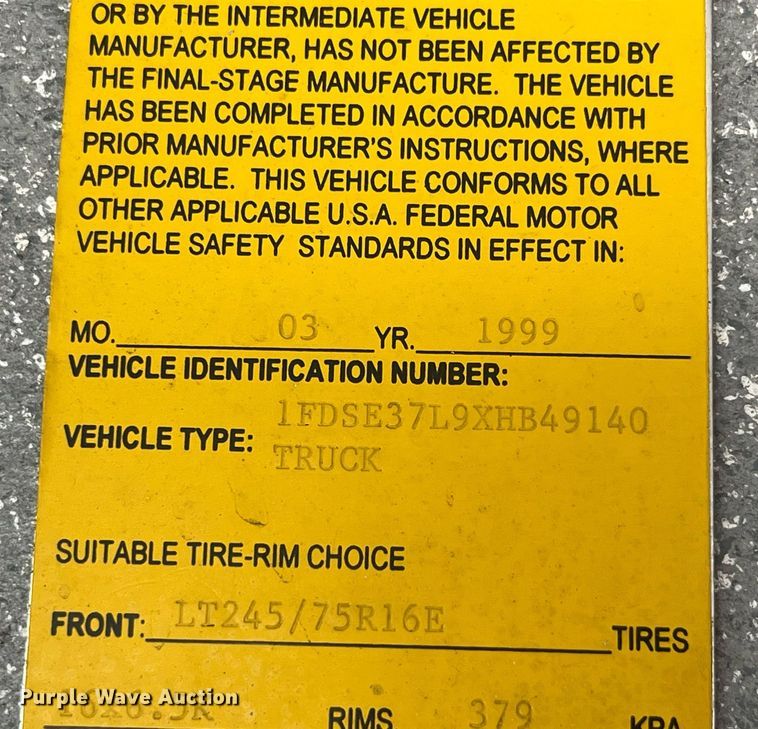 image for item DP2051 1999 Ford E350  armored van