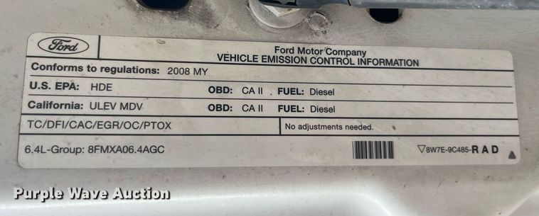 image for item DP2053 2008 Ford F350 Lariat Super Duty  Crew Cab pickup truck