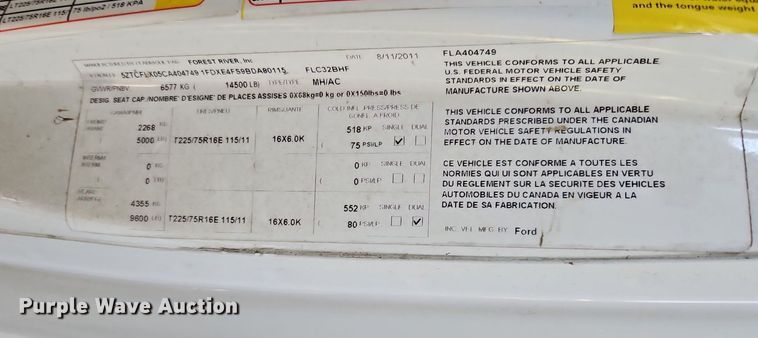 image for item DP2372 2012 Coachman Freelander 32BH  RV