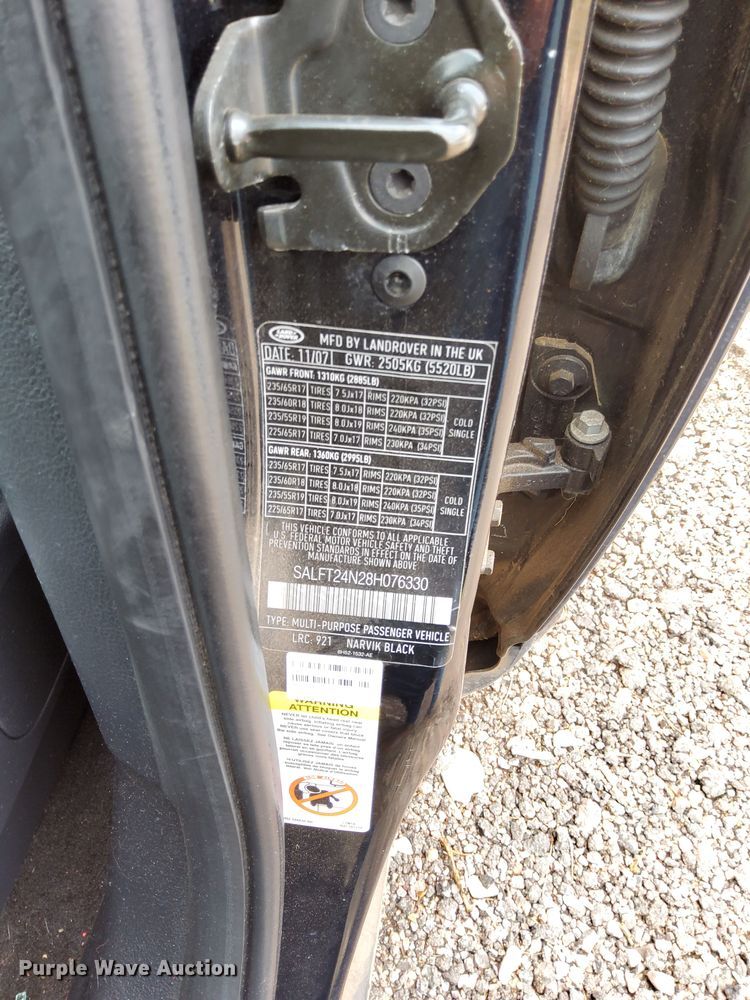 image for item DP3409 2008 Land Rover LR2 HSE  SUV