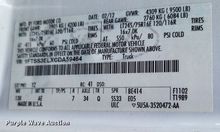 image for item DP5221 2012 Ford E350 Super Duty handicap accessible van