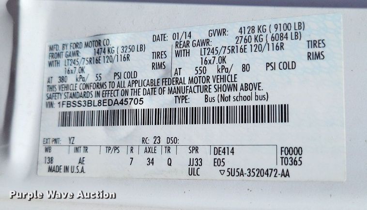 image for item DP5227 2014 Ford E350 Super Duty van