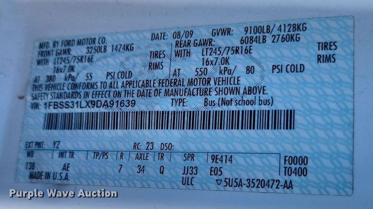 image for item DP5228 2009 Ford E350  handicap accessible van