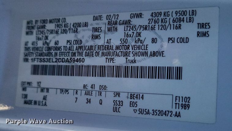 image for item DP5232 2012 Ford E350 Super Duty  handicap accessible van