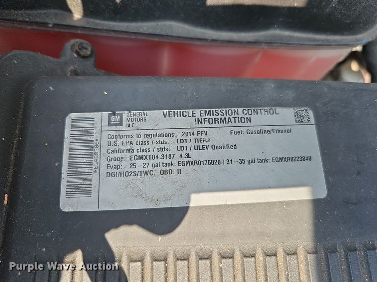 image for item DQ0199 2014 Chevrolet Silverado 1500  Crew Cab pickup truck