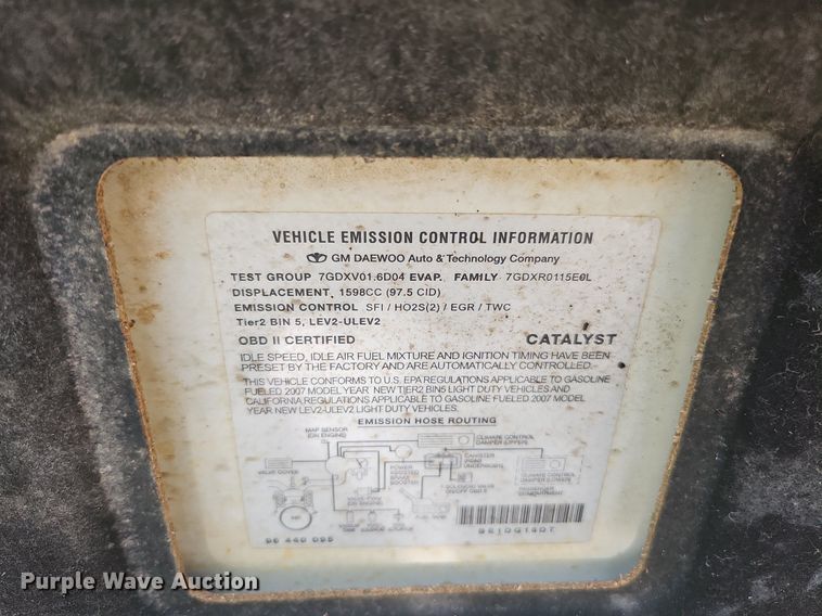 image for item DQ0200 2007 Chevrolet  Aveo