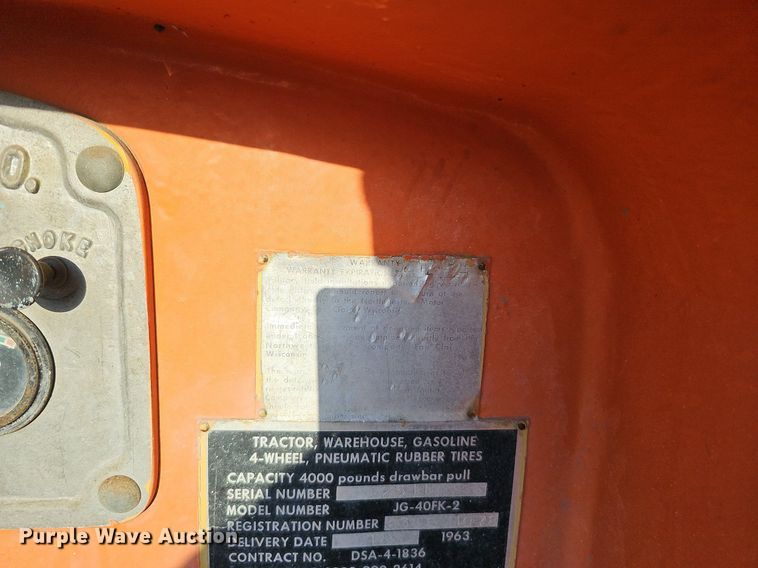 image for item DQ0247 1963 Northwestern Motor Co JG-40FK-2  aircraft tug